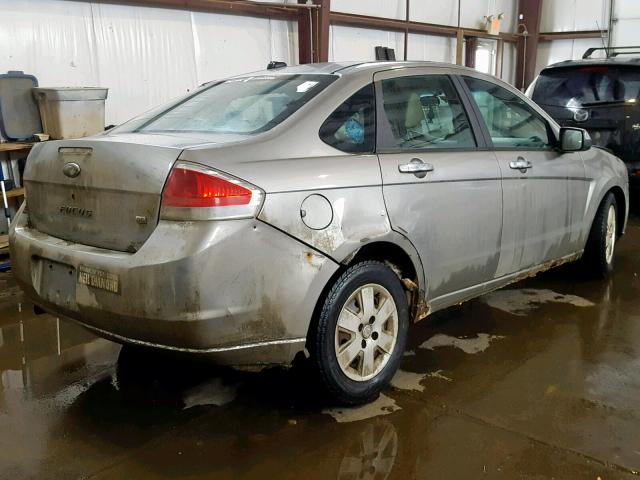 1FAHP34N78W253921 - 2008 FORD FOCUS S/SE GRAY photo 4