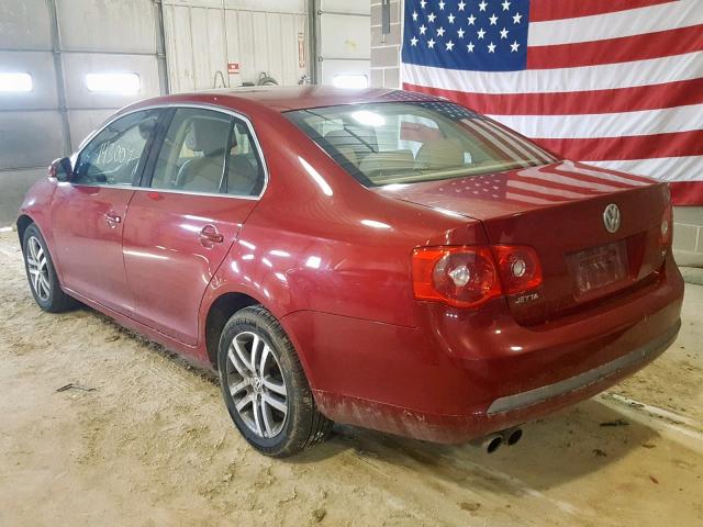 3VWRF71K66M751802 - 2006 VOLKSWAGEN JETTA 2.5 RED photo 3