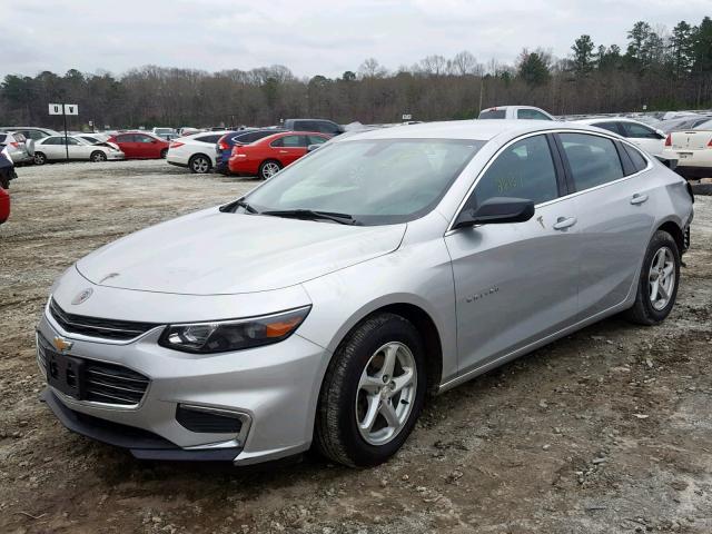 1G1ZB5STXHF122159 - 2017 CHEVROLET MALIBU LS SILVER photo 2