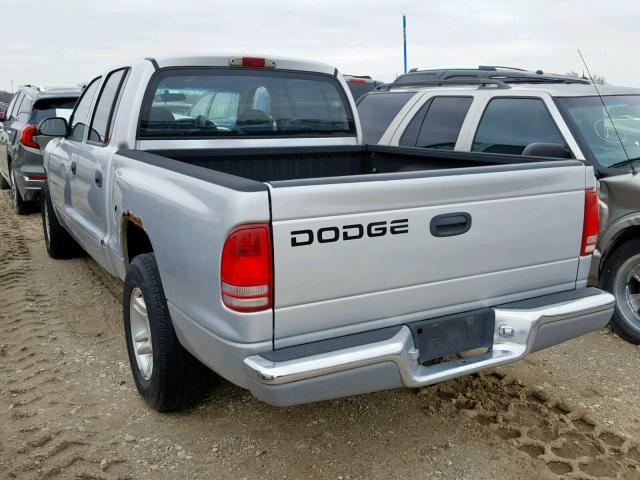 1B7HL2AXX1S310695 - 2001 DODGE DAKOTA QUA SILVER photo 3