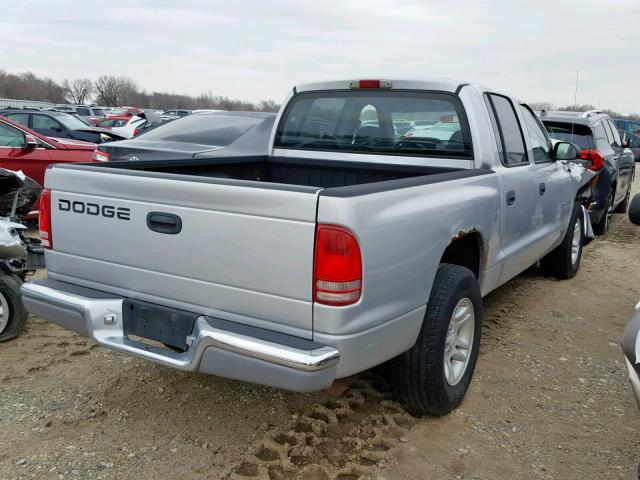 1B7HL2AXX1S310695 - 2001 DODGE DAKOTA QUA SILVER photo 4