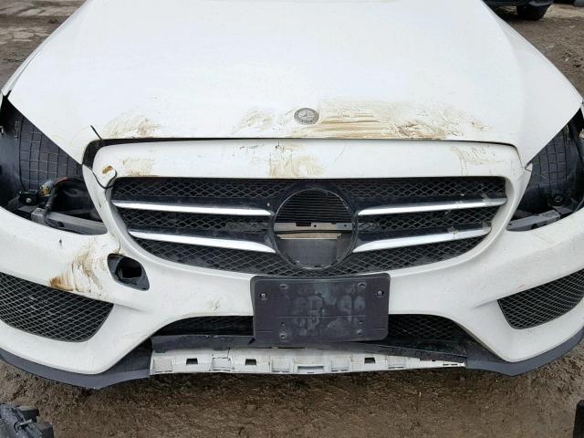 55SWF4KB8HU184906 - 2017 MERCEDES-BENZ C 300 4MAT WHITE photo 9