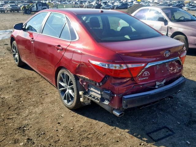 4T1BK1FK5FU563043 - 2015 TOYOTA CAMRY XSE MAROON photo 3