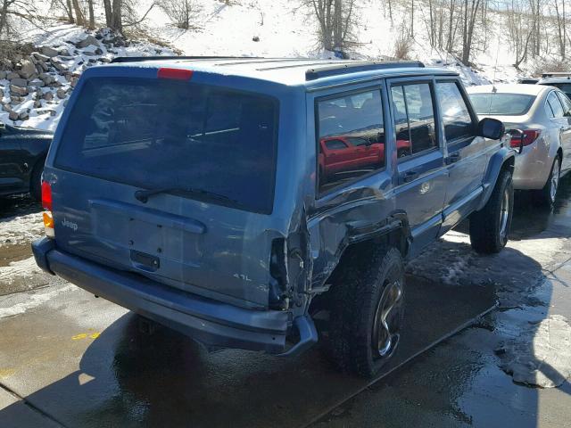 1J4FF78S3XL610629 - 1999 JEEP CHEROKEE L BLUE photo 4