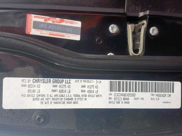 2C3CCAAG6EH255569 - 2014 CHRYSLER 300 BLACK photo 10