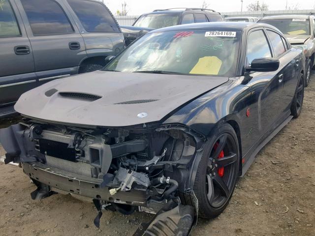 2C3CDXL95JH184647 - 2018 DODGE CHARGER SR BLACK photo 2