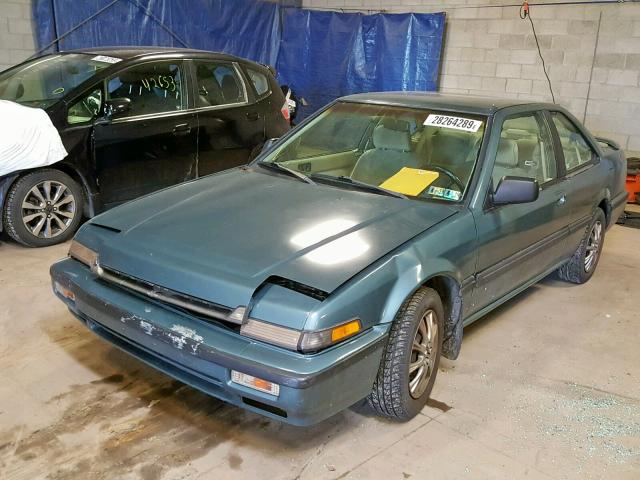 1HGCA6281KA034687 - 1989 HONDA ACCORD LXI BLUE photo 2