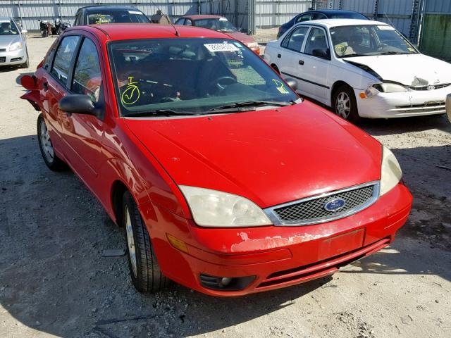 1FAFP34N07W237291 - 2007 FORD FOCUS ZX4 RED photo 1