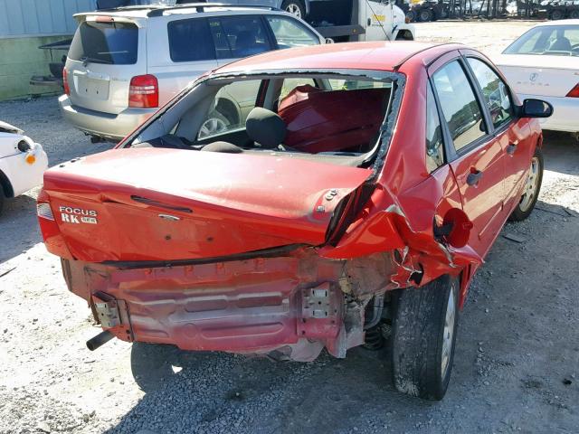 1FAFP34N07W237291 - 2007 FORD FOCUS ZX4 RED photo 4