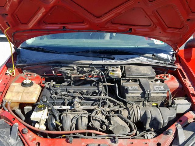 1FAFP34N07W237291 - 2007 FORD FOCUS ZX4 RED photo 7