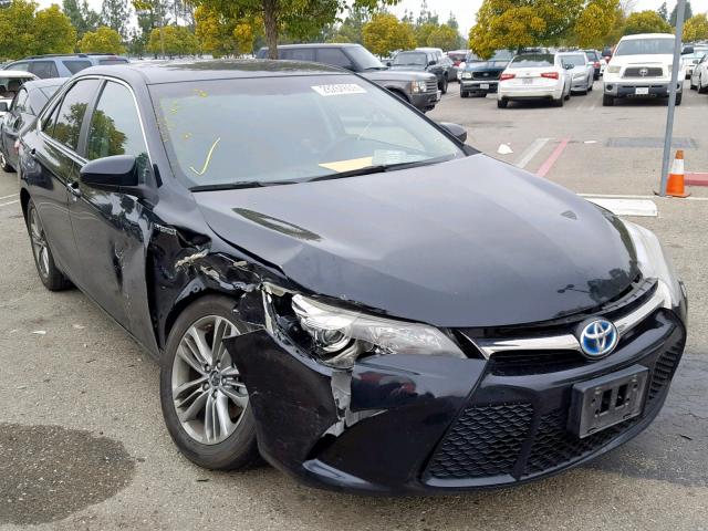 4T1BD1FK3FU150161 - 2015 TOYOTA CAMRY HYBR BLACK photo 1