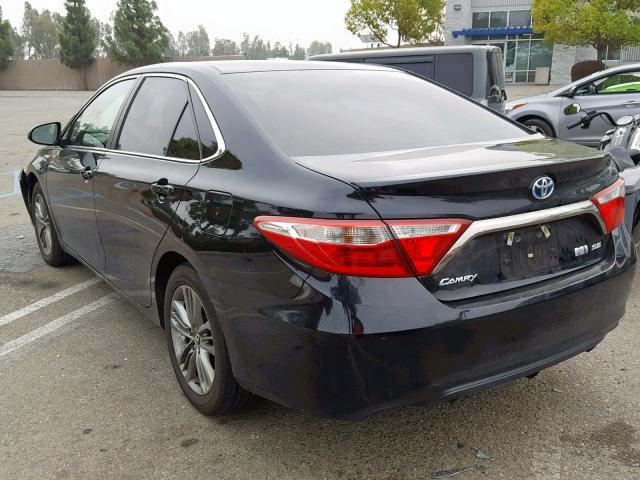 4T1BD1FK3FU150161 - 2015 TOYOTA CAMRY HYBR BLACK photo 3