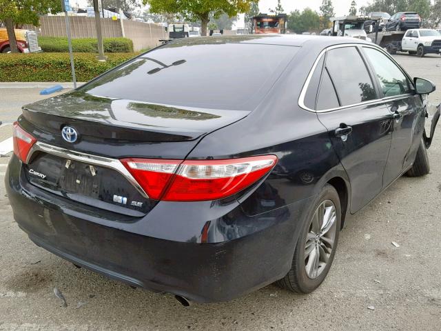 4T1BD1FK3FU150161 - 2015 TOYOTA CAMRY HYBR BLACK photo 4