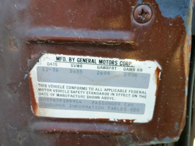 2H57K7P199914 - 1977 PONTIAC GRAND PRIX 橙色 照片 10