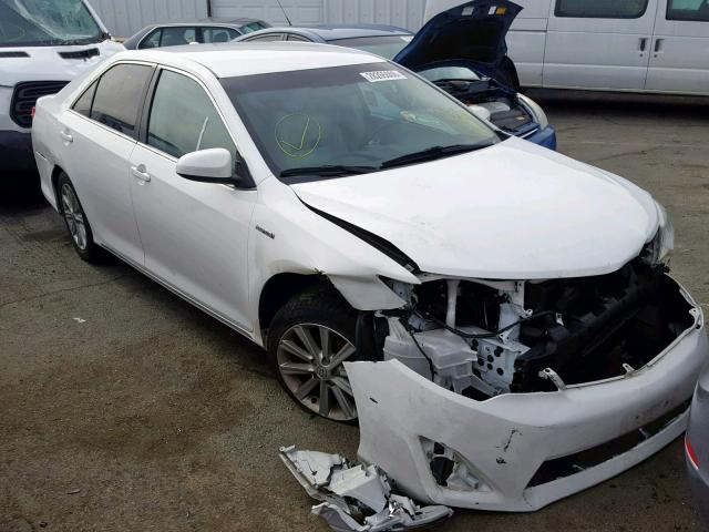 4T1BD1FK9CU061044 - 2012 TOYOTA CAMRY HYBR WHITE photo 1