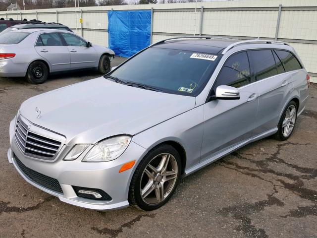 WDDHH8HB5BA309191 - 2011 MERCEDES-BENZ E 350 4MAT SILVER photo 2