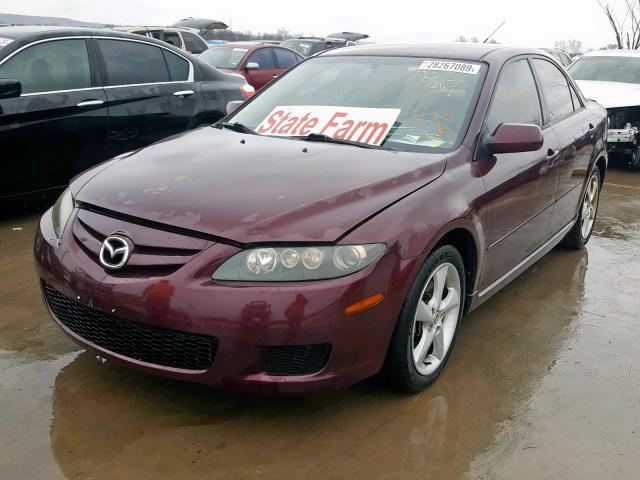 1YVHP80C575M30136 - 2007 MAZDA MAZDA6 BURGUNDY photo 2