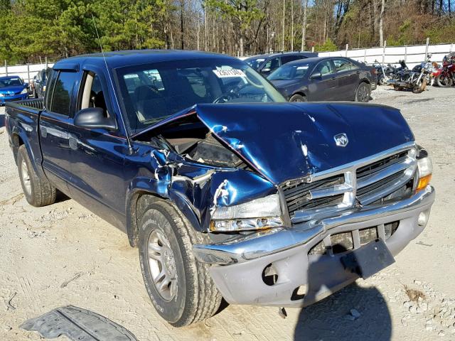 1D7HL48XX3S295867 - 2003 DODGE DAKOTA QUA BLUE photo 1