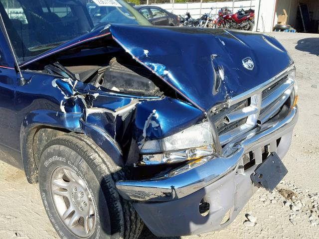 1D7HL48XX3S295867 - 2003 DODGE DAKOTA QUA BLUE photo 9