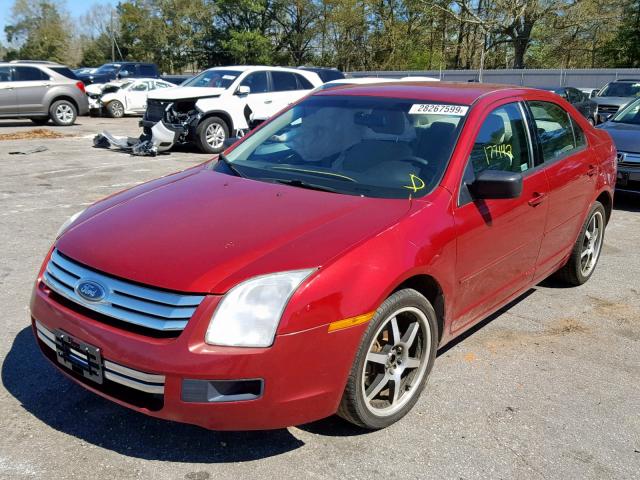 3FAHP06Z68R141371 - 2008 FORD FUSION S RED photo 2