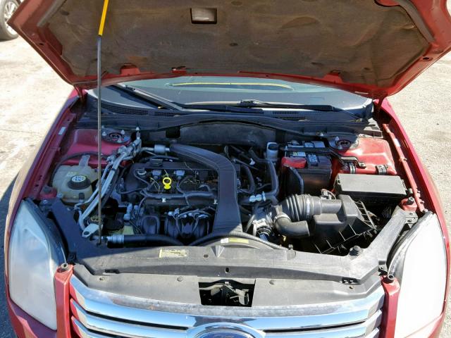 3FAHP06Z68R141371 - 2008 FORD FUSION S RED photo 7