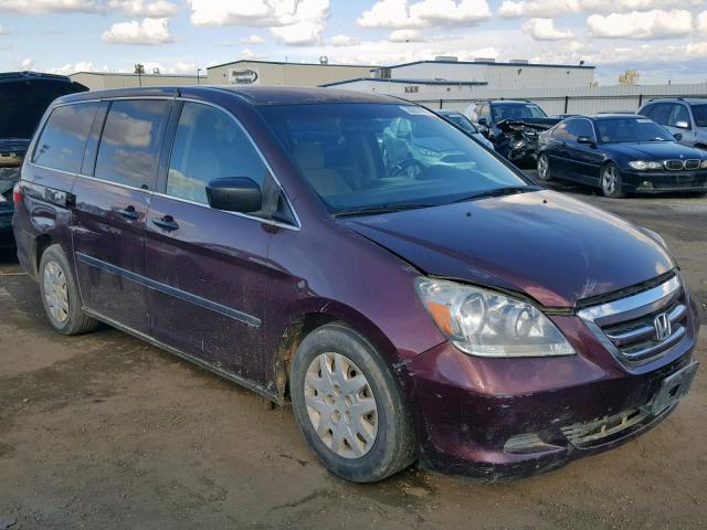 5FNRL38227B143002 - 2007 HONDA ODYSSEY LX BURGUNDY photo 1