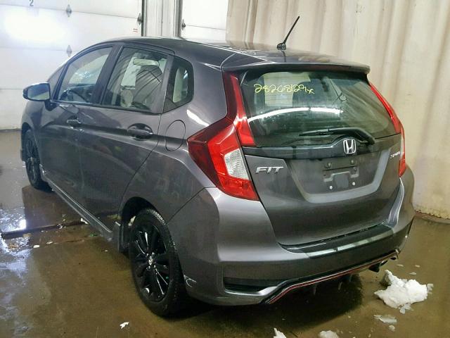 3HGGK5H7XJM707291 - 2018 HONDA FIT EX CHARCOAL photo 3