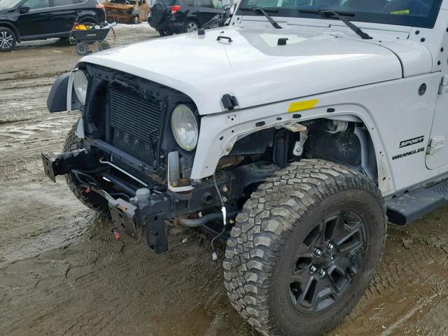 1C4AJWAG1FL534437 - 2015 JEEP WRANGLER S WHITE photo 9