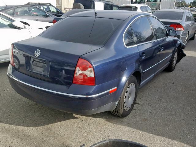 WVWMD63B64P155901 - 2004 VOLKSWAGEN PASSAT GL BLUE photo 4