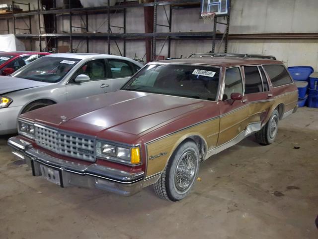 2G1AN35HXE9274804 - 1984 CHEVROLET CAPRICE CL MAROON photo 2