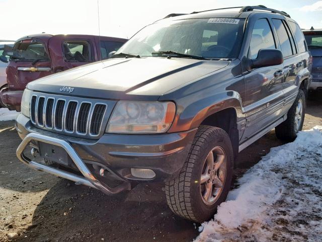 1J8GW68J62C213381 - 2002 JEEP GRAND CHER GRAY photo 2