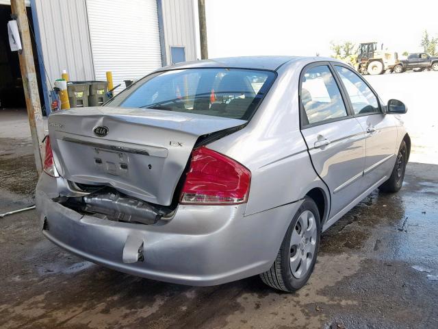 KNAFE121X75435125 - 2007 KIA SPECTRA EX SILVER photo 4