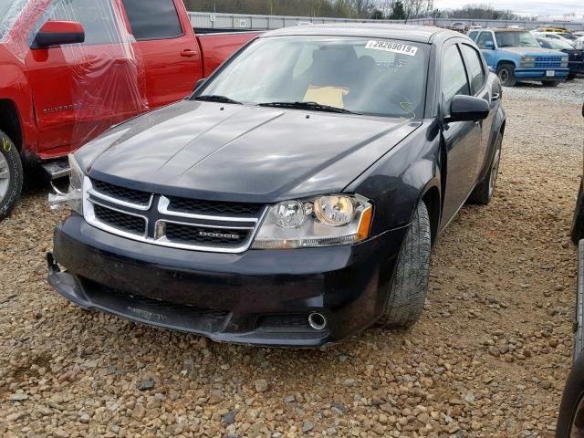 1B3BD1FG8BN544082 - 2011 DODGE AVENGER MA BLACK photo 2