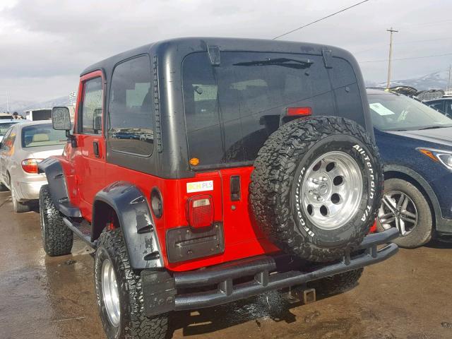 1J4FA49S8YP773735 - 2000 JEEP WRANGLER / RED photo 3