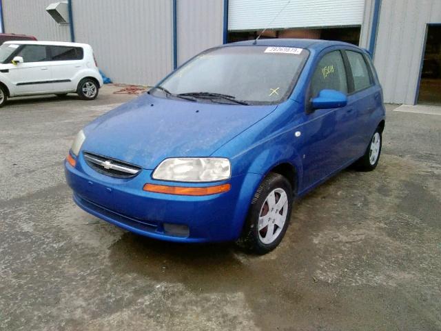 KL1TD66677B730803 - 2007 CHEVROLET AVEO BASE 蓝色 照片 2