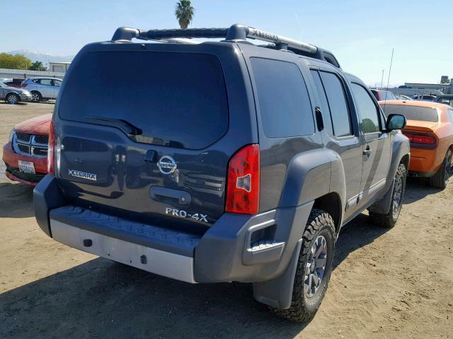 5N1AN0NWXEN815721 - 2014 NISSAN XTERRA X CHARCOAL photo 4