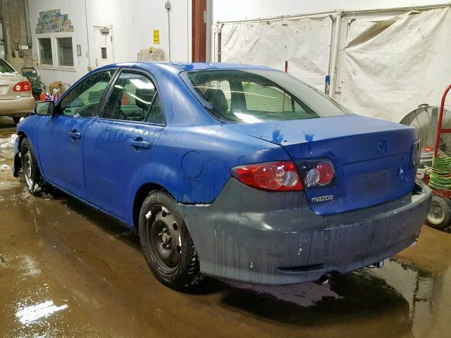 1YVHP80DX35M31818 - 2003 MAZDA 6 S BLUE photo 3