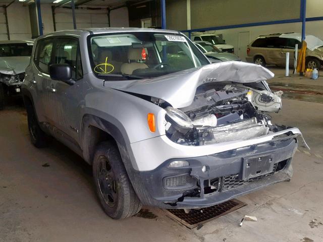 ZACCJBAB8JPH45385 - 2018 JEEP RENEGADE S ვერცხლისფერი ფოტო 1