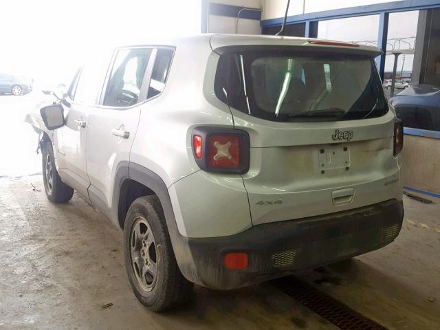 ZACCJBAB8JPH45385 - 2018 JEEP RENEGADE S ვერცხლისფერი ფოტო 3