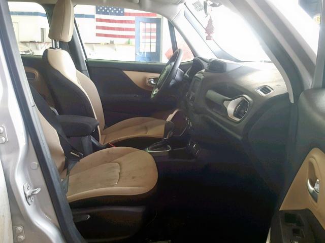 ZACCJBAB8JPH45385 - 2018 JEEP RENEGADE S ვერცხლისფერი ფოტო 5