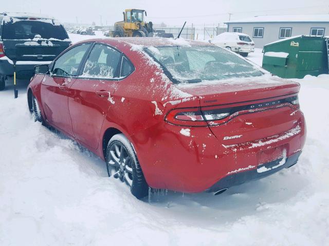 1C3CDFBA8DD345306 - 2013 DODGE DART SXT RED photo 3