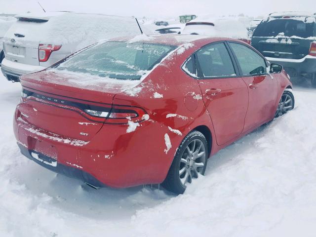 1C3CDFBA8DD345306 - 2013 DODGE DART SXT RED photo 4