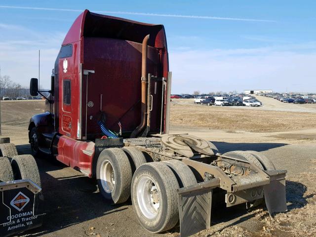 1XKAD49X99J247755 - 2009 KENWORTH CONSTRUCTI MAROON photo 3