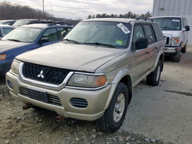 JA4MT31R02J027262 - 2002 MITSUBISHI MONTERO SP BEIGE photo 2