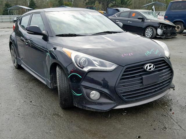 KMHTC6AE3DU146212 - 2013 HYUNDAI VELOSTER T BLACK photo 1