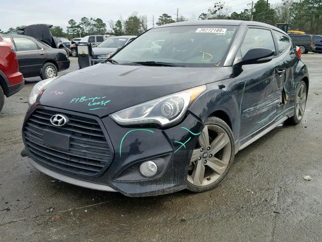 KMHTC6AE3DU146212 - 2013 HYUNDAI VELOSTER T BLACK photo 2