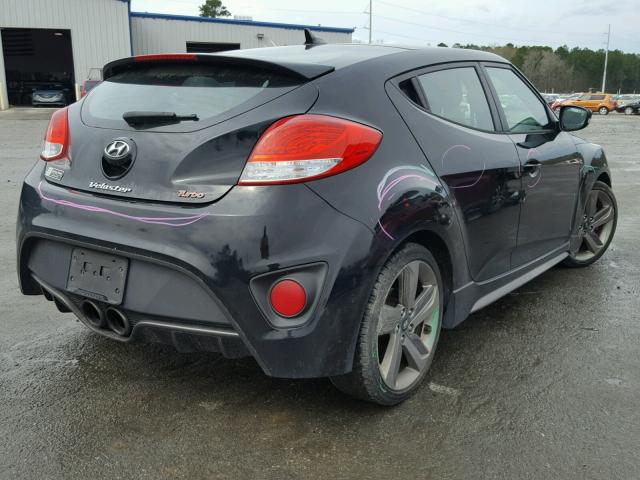 KMHTC6AE3DU146212 - 2013 HYUNDAI VELOSTER T BLACK photo 4