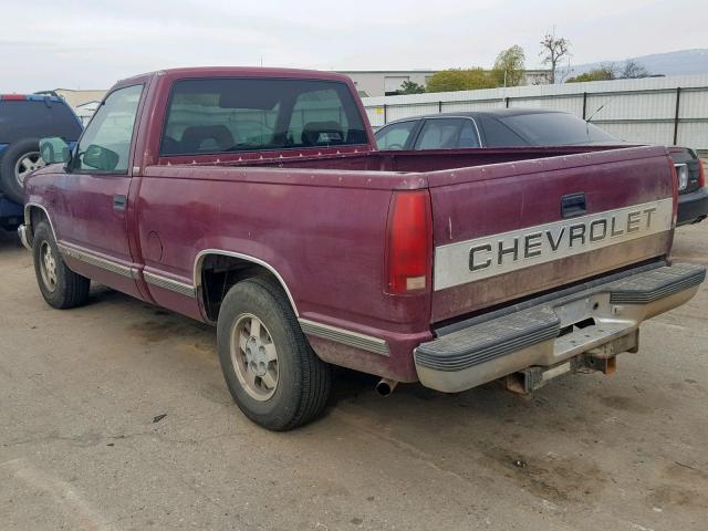 1GCDC14K0PZ119022 - 1993 CHEVROLET GMT-400 C1 MAROON photo 3