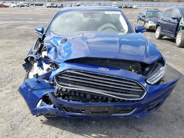 3FA6P0D95ER205535 - 2014 FORD FUSION TIT BLUE photo 9