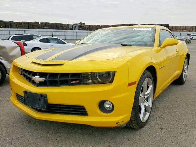 2G1FK1EJ2C9202482 - 2012 CHEVROLET CAMARO 2SS YELLOW photo 2